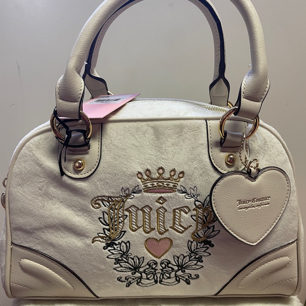 Juicy Couture Cream Velour Purse